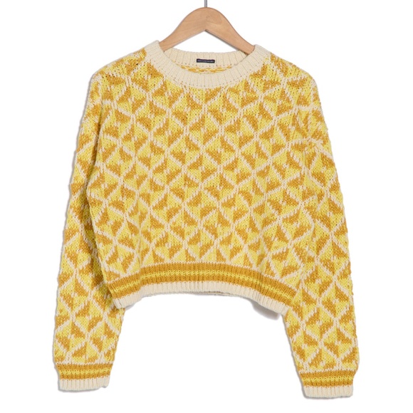 NWT MOTHER The Itsy Crochet Sweater Women’s Large All The Angles Gold Boho Luxe - Picture 3 of 12